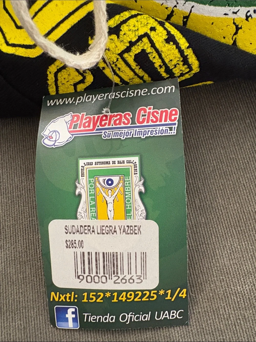 University Crest Black Hoodie with Yellow Seal